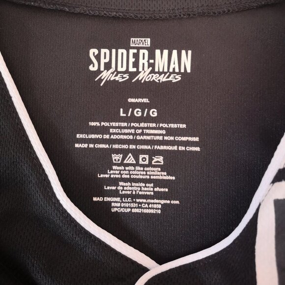 2 / $30.00 - Marvel Spider-Man Miles Morales Men's Size Large Black Shirt - Picture 3 of 6